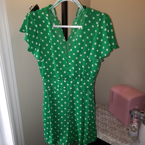 Zara polka dot green romper - Picture 4 of 4